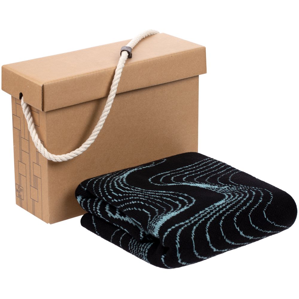 Плед Lumi Lure, черный с голубым / Миниатюра WWW (1000)