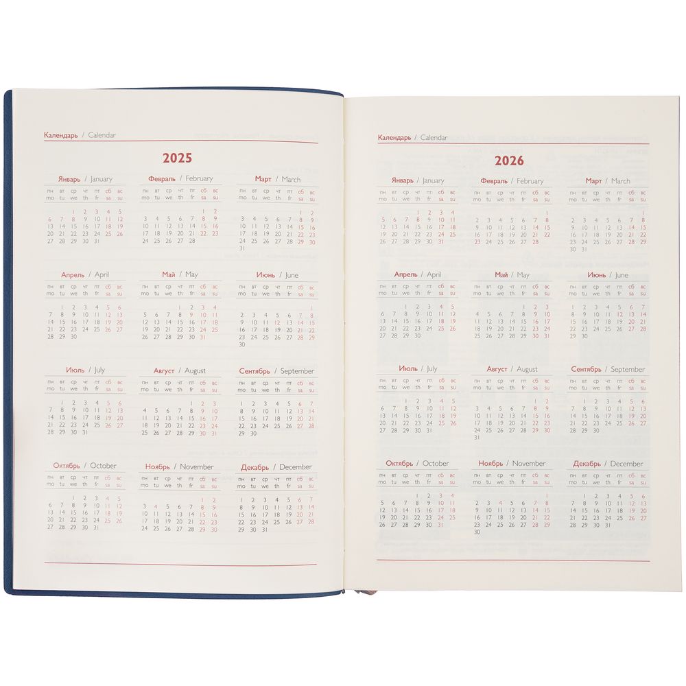 Ежедневник Merida, датированный, синий / Миниатюра WWW (1000)