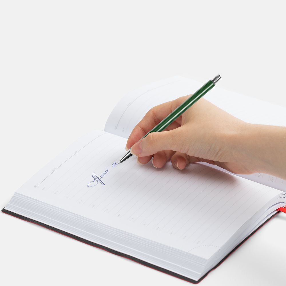 Ручка шариковая Slim Beam, зеленая / Миниатюра WWW (1000)