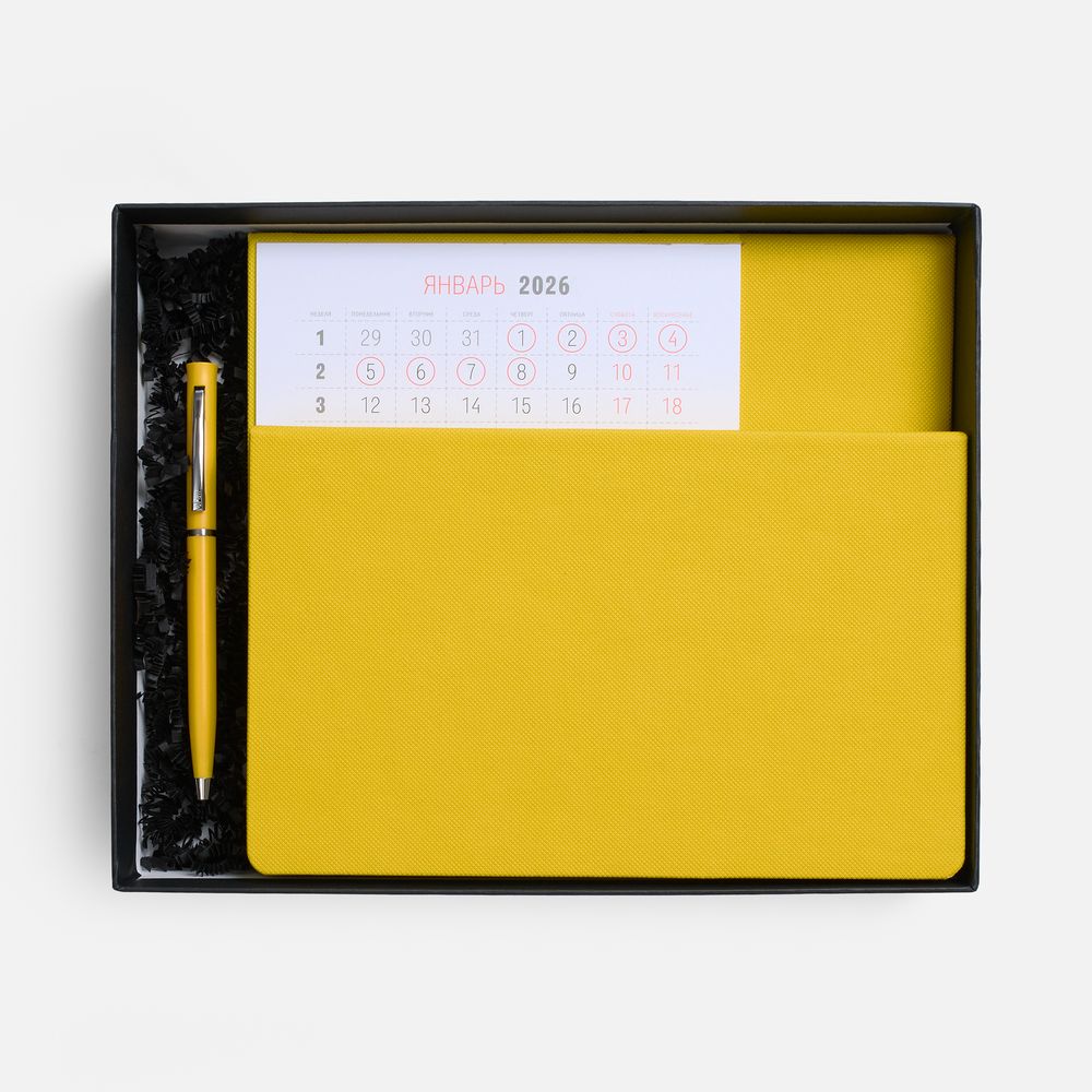 Набор Grade с календарем, желтый / Миниатюра WWW (1000)