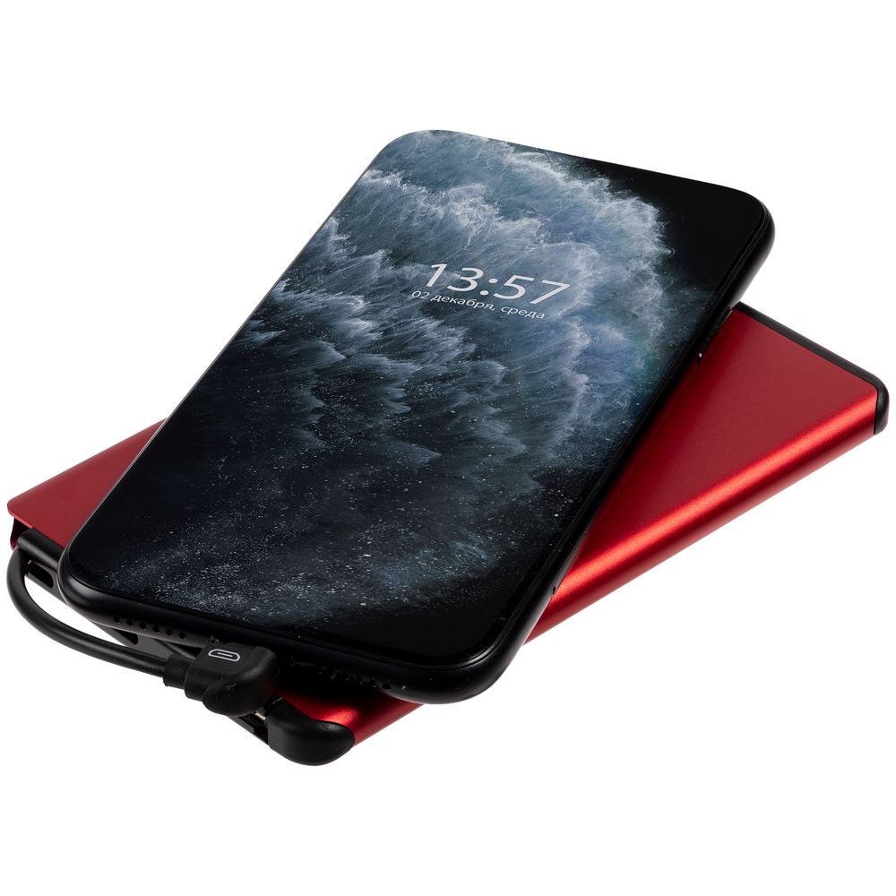 Металлический аккумулятор Double Reel 5000 мАч, красный / Миниатюра WWW (1000)