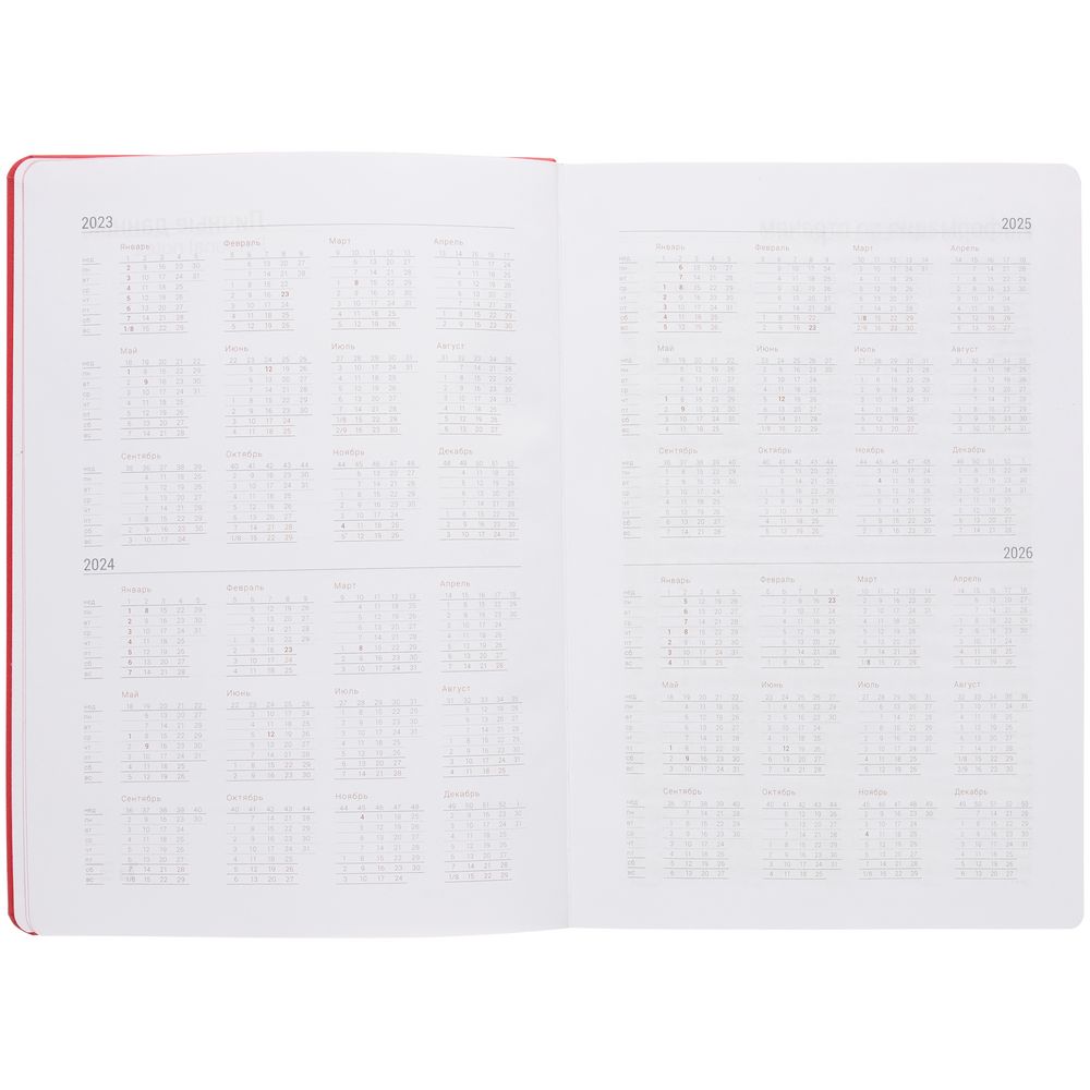 Ежедневник New Factor Metal, красный / Миниатюра WWW (1000)