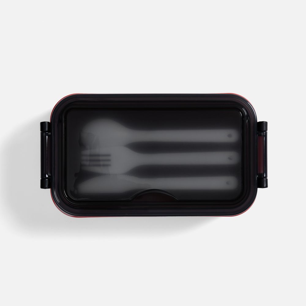 Ланчбокс Pranzo, красный с черным / Миниатюра WWW (1000)