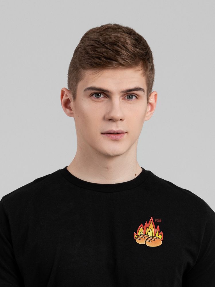 Футболка «Булки горят», черная / Миниатюра WWW (1000)