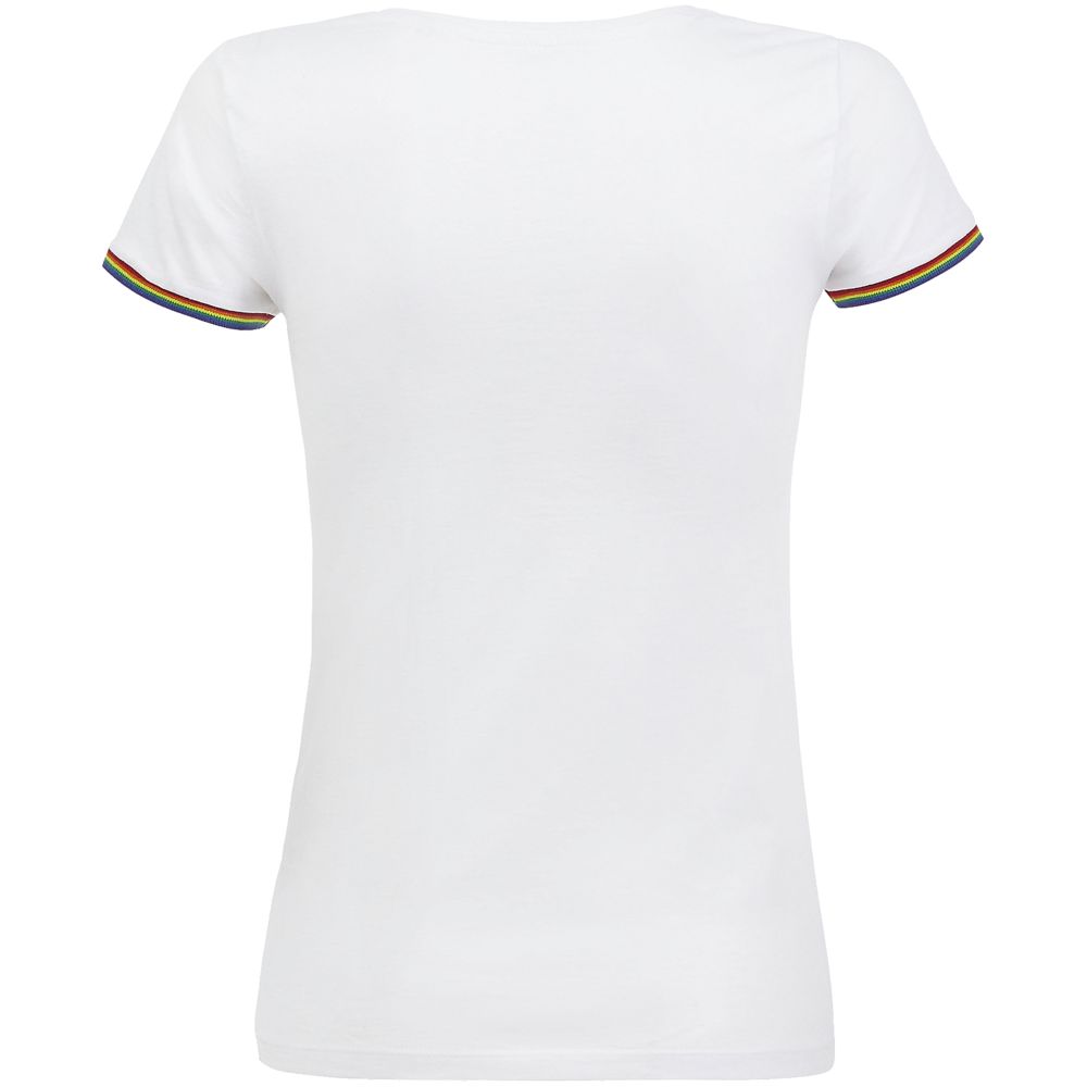 Футболка женская Rainbow Women, белая с многоцветным / Миниатюра WWW (1000)