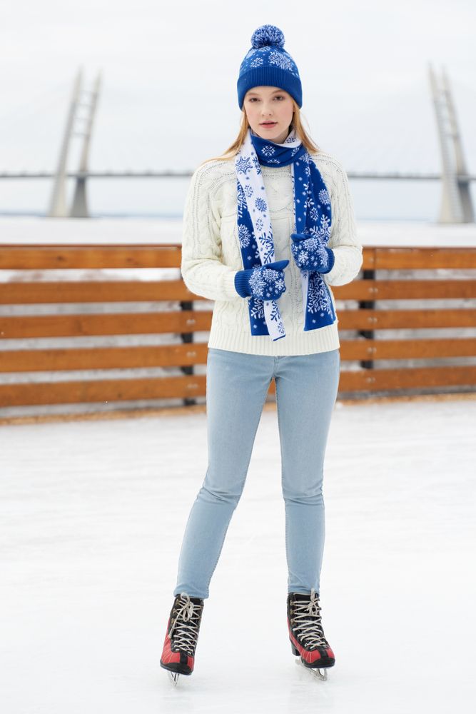 Варежки Snow Fairy, синие (василек) / Миниатюра WWW (1000)