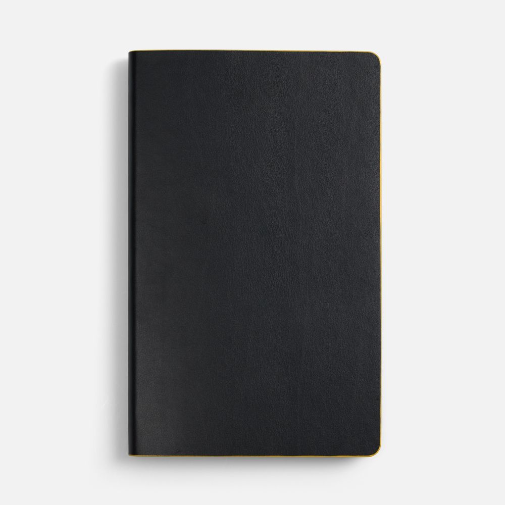 Ежедневник Trait, недатированный, черный с желтым / Миниатюра WWW (1000)