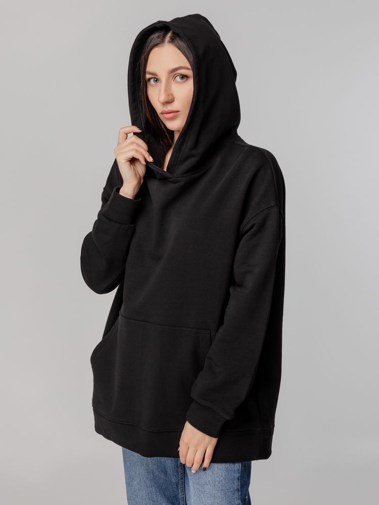 Худи оверсайз унисекс Outshine, черное / Миниатюра WWW (1000)