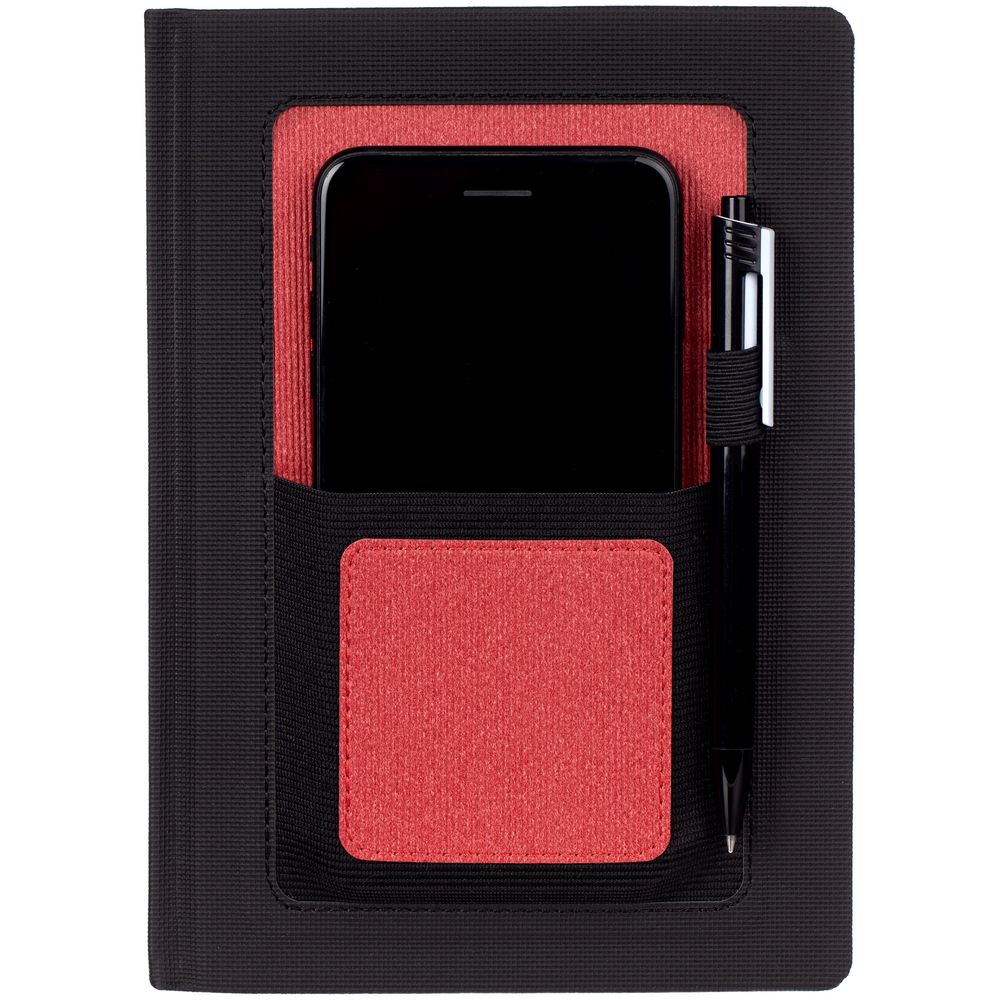 Ежедневник Mobile, недатированный, черный с красным / Миниатюра WWW (1000)