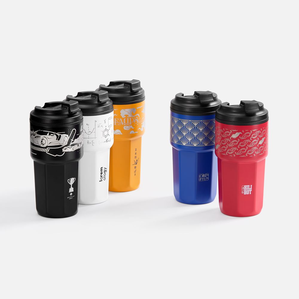 Термостакан Presa, красный / Миниатюра нанесения (1000)