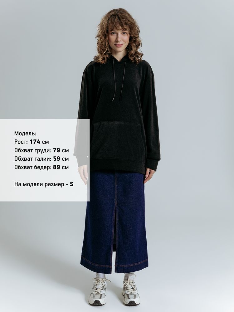 Худи унисекс Prima Vista, черное / Миниатюра модельного (1000)