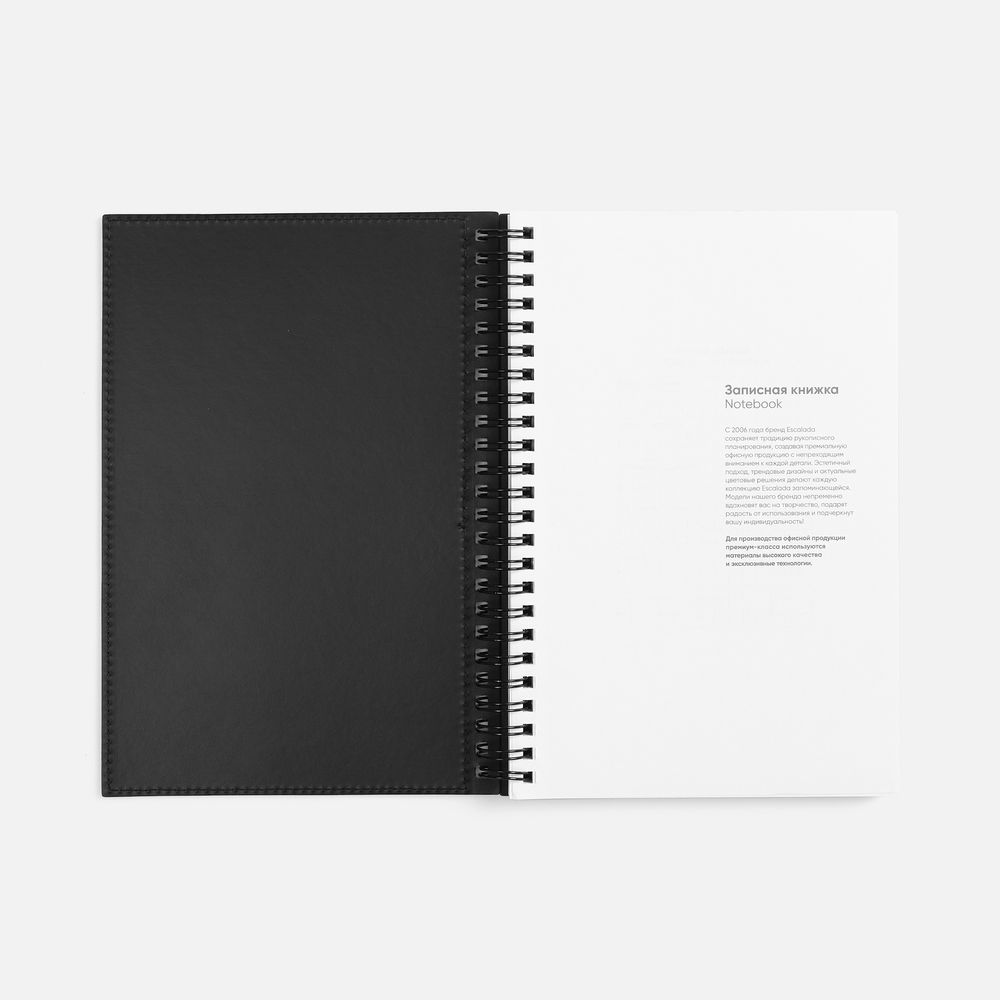 Ежедневник Notera Maxi, недатированный, черный / Миниатюра WWW (1000)