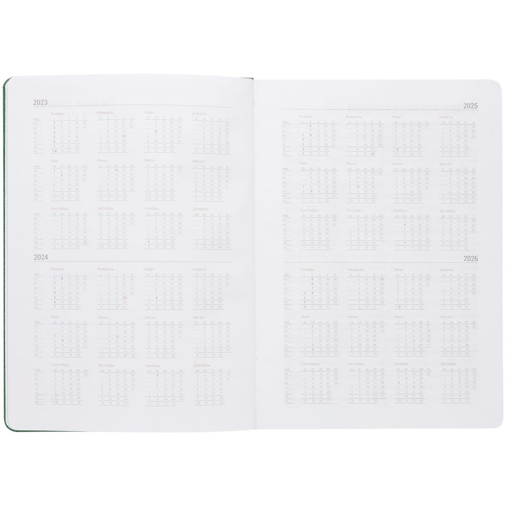 Ежедневник New Factor Metal, зеленый / Миниатюра WWW (1000)