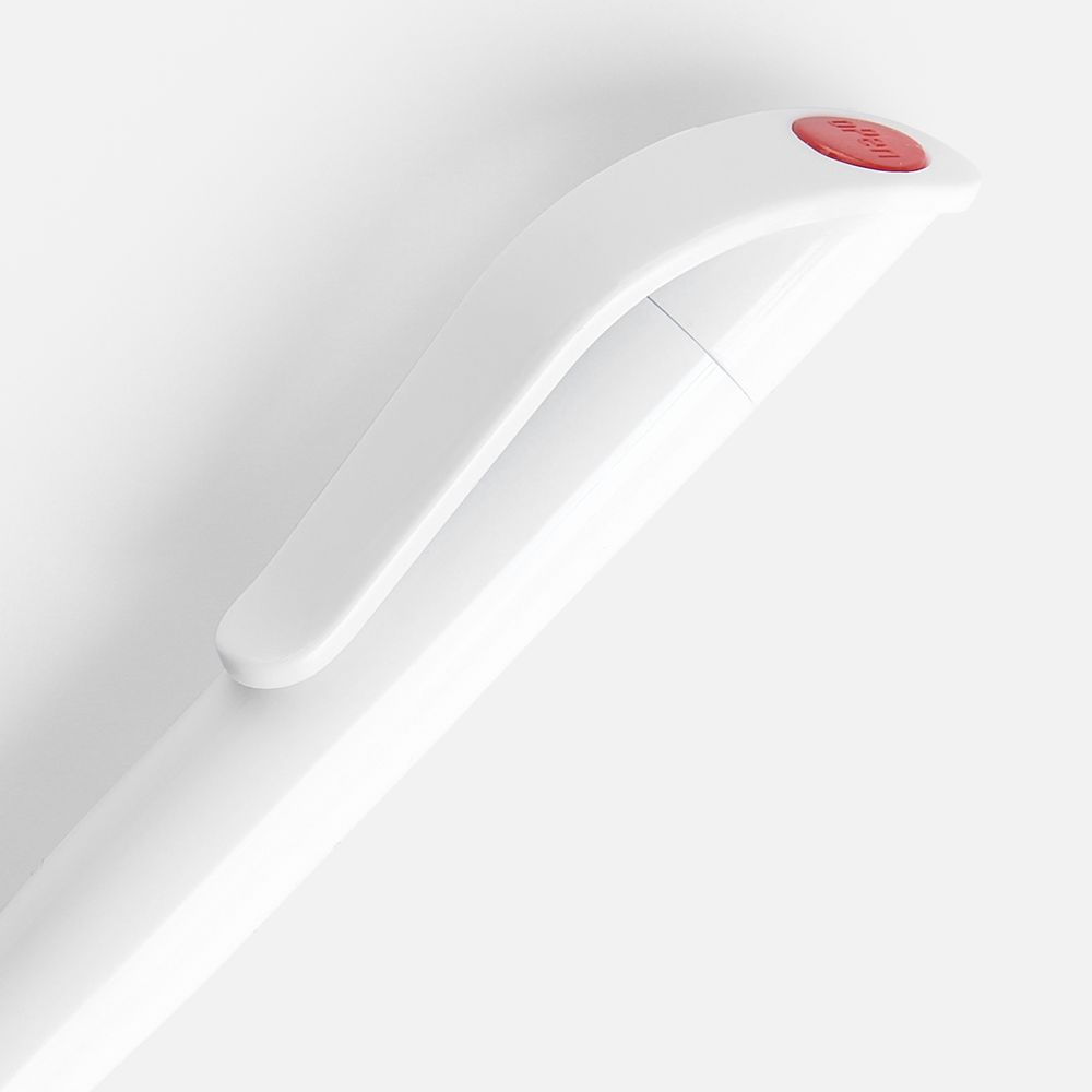 Ручка шариковая Grip, белая с красным / Миниатюра WWW (1000)