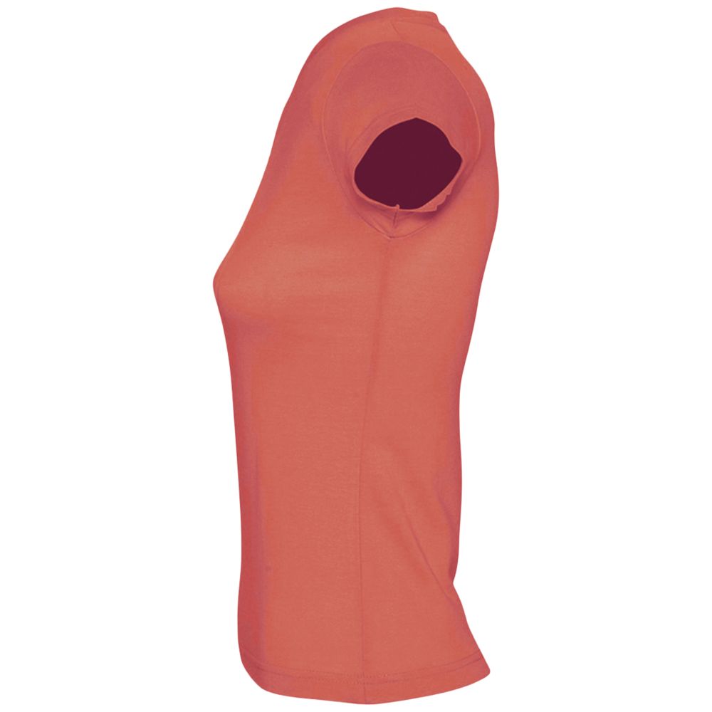 Футболка женская c V-образным вырезом Moon 150, розовый коралл / Миниатюра WWW (1000)