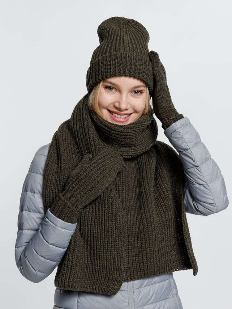 Шарф Nordkyn, зеленый (оливковый) / Миниатюра WWW (1000)