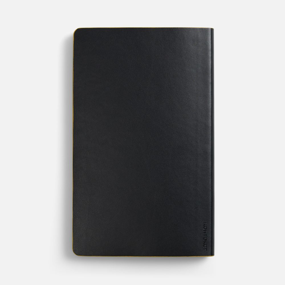 Ежедневник Trait, недатированный, черный с желтым / Миниатюра WWW (1000)