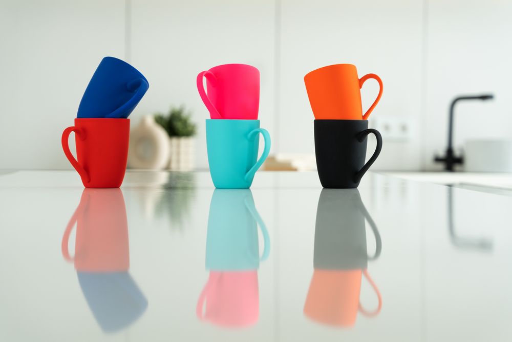 Кружка Good Morning с покрытием софт-тач, ver.2, бирюзовая / Миниатюра WWW (1000)