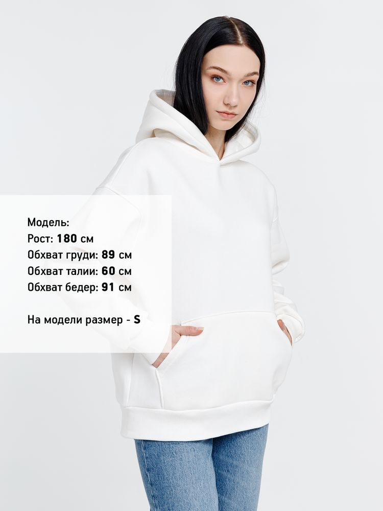 Худи оверсайз унисекс Go Easy, молочно-белое / Миниатюра WWW (1000)
