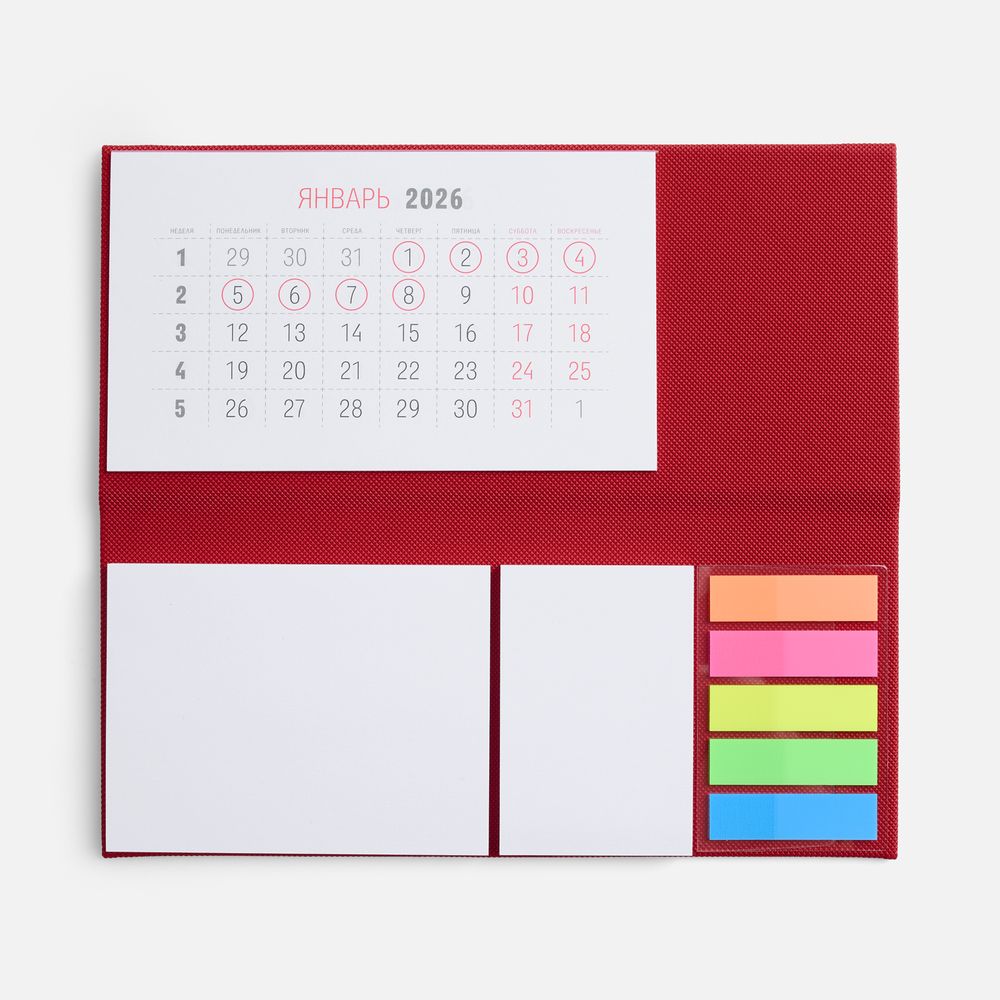 Календарь настольный Grade, красный / Миниатюра WWW (1000)