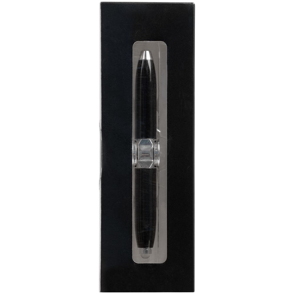 Ручка-спиннер Flipen с фонариком, черная / Миниатюра WWW (1000)