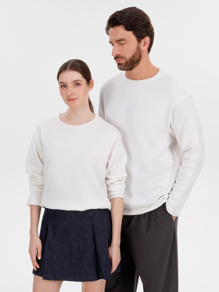 Лонгслив унисекс Siluetti Fuori, молочно-белый / Миниатюра WWW (1000)