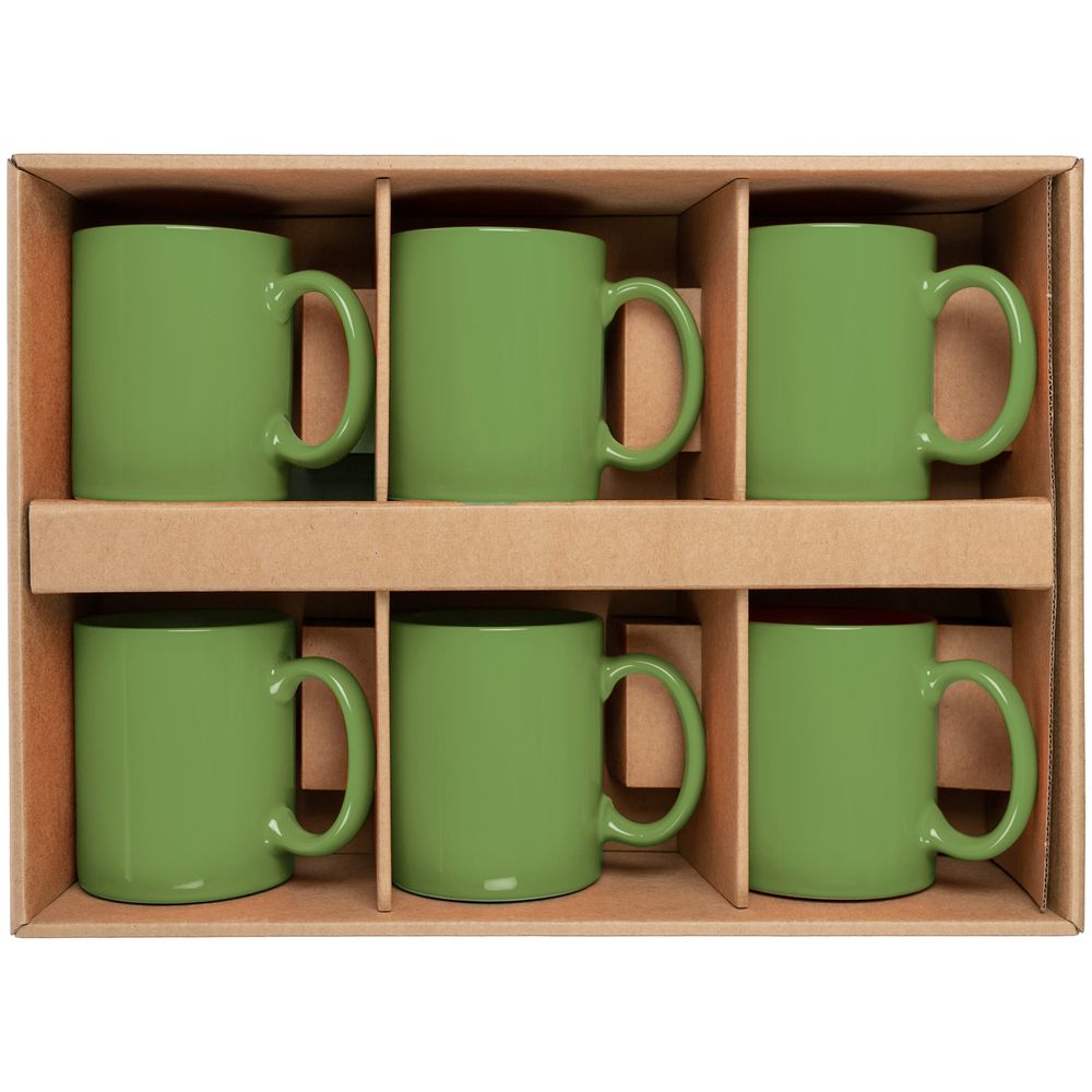 Набор из 6 кружек Promo, зеленый / Миниатюра WWW (1000)