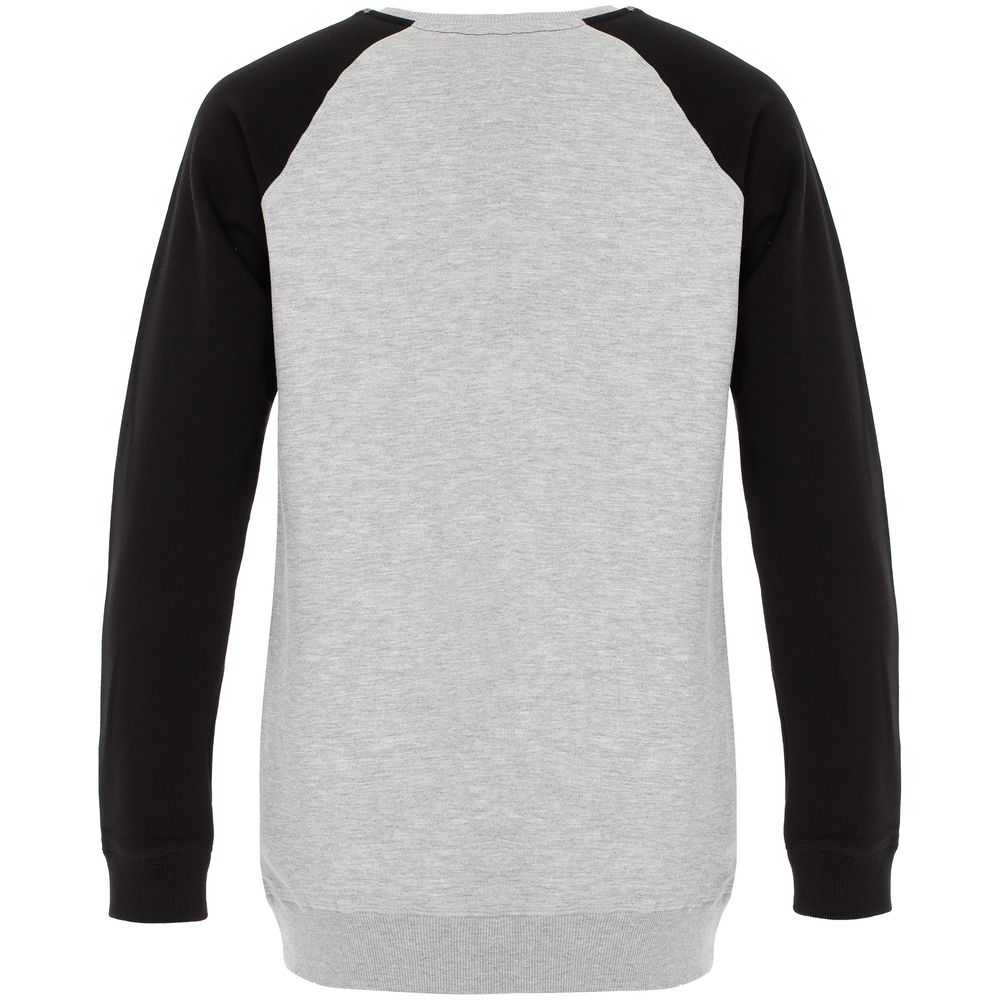 Свитшот женский Kulonga Raeglan Bicolor, серый меланж с черным / Миниатюра WWW (1000)