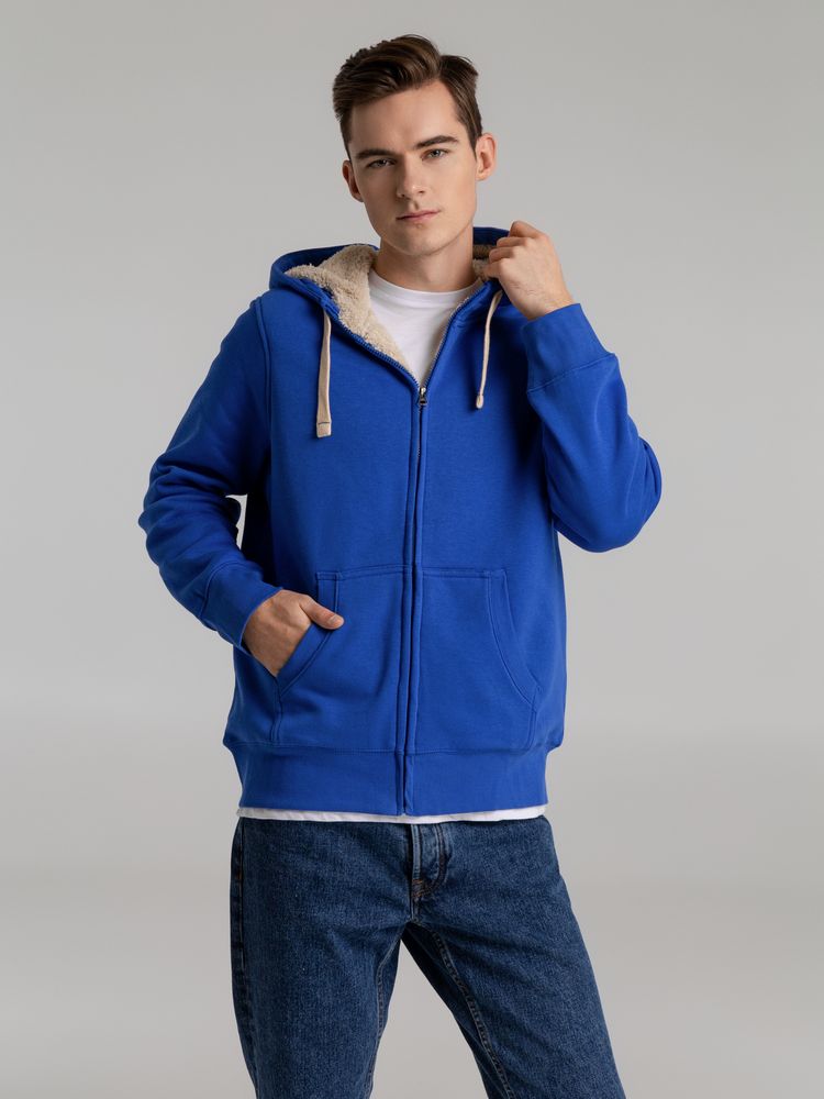 Толстовка унисекс на молнии Sherpa 280, ярко-синяя / Миниатюра WWW (1000)