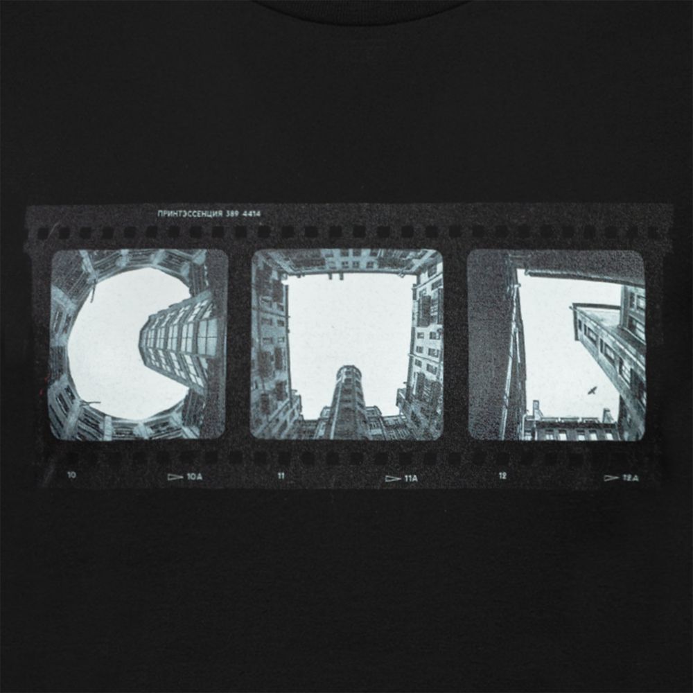 Футболка женская «Небо-душа», черная / Миниатюра WWW (1000)