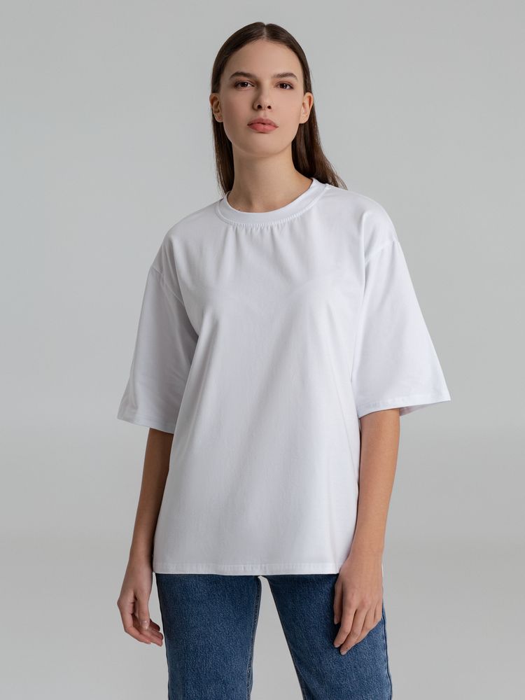 Футболка оверсайз Slope, белая (белоснежная) / Миниатюра WWW (1000)