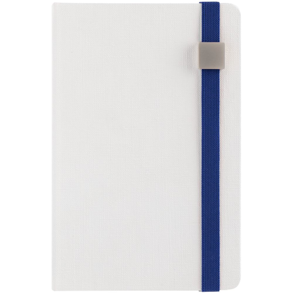 Блокнот Tex Metal, недатированный, белый с синим / Миниатюра WWW (1000)