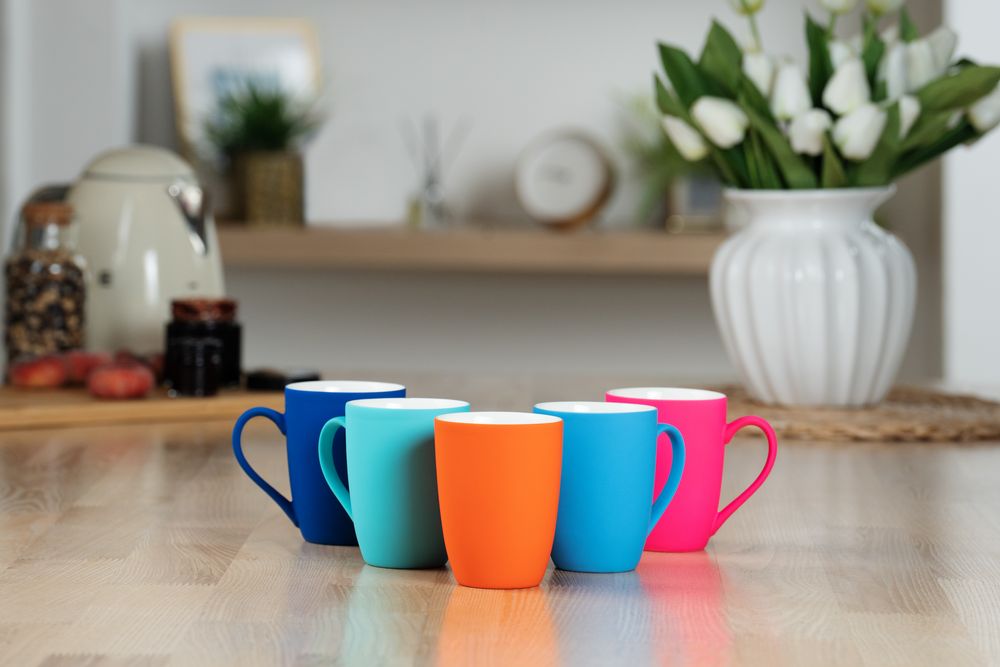 Кружка Good Morning с покрытием софт-тач, ver.2, бирюзовая / Миниатюра WWW (1000)