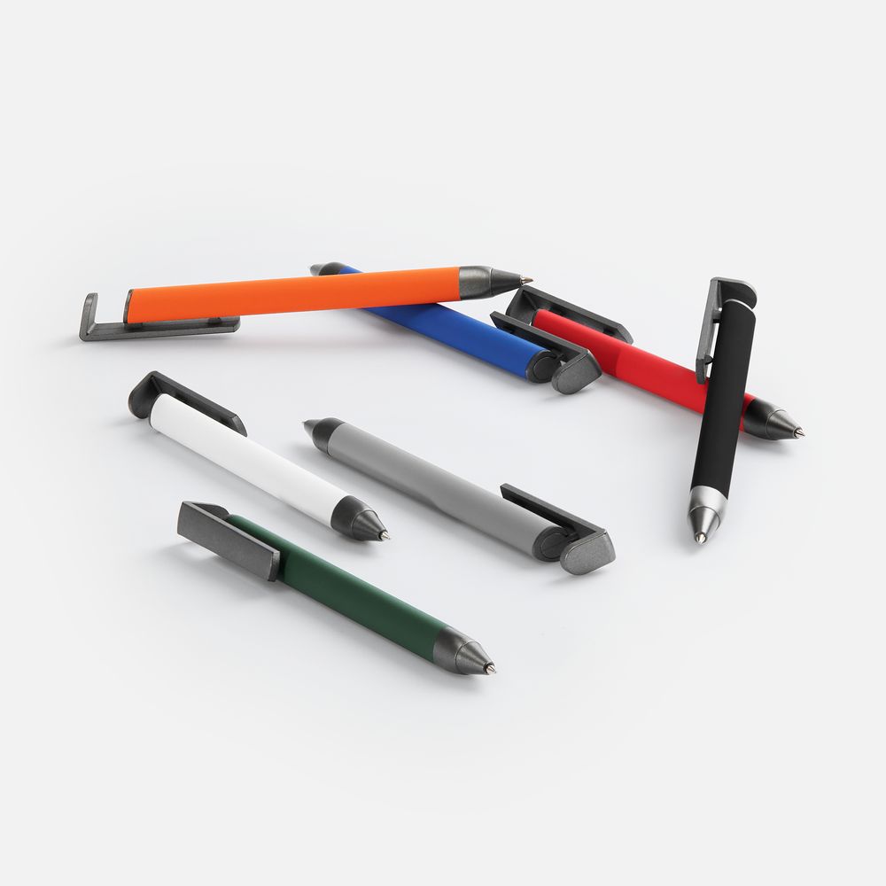 Ручка шариковая Standic с подставкой для телефона, красная / Миниатюра WWW (1000)