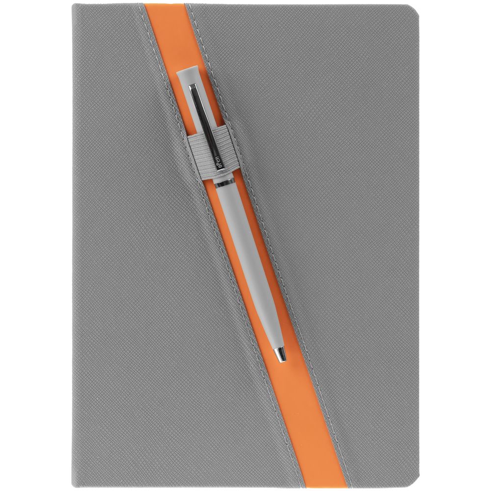 Ежедневник Rubikon, недатированный серо-оранжевый / Миниатюра WWW (1000)