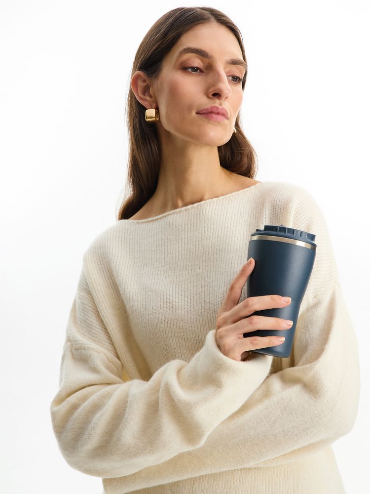 Термостакан Sapporo М, темно-синий / Миниатюра WWW (1000)