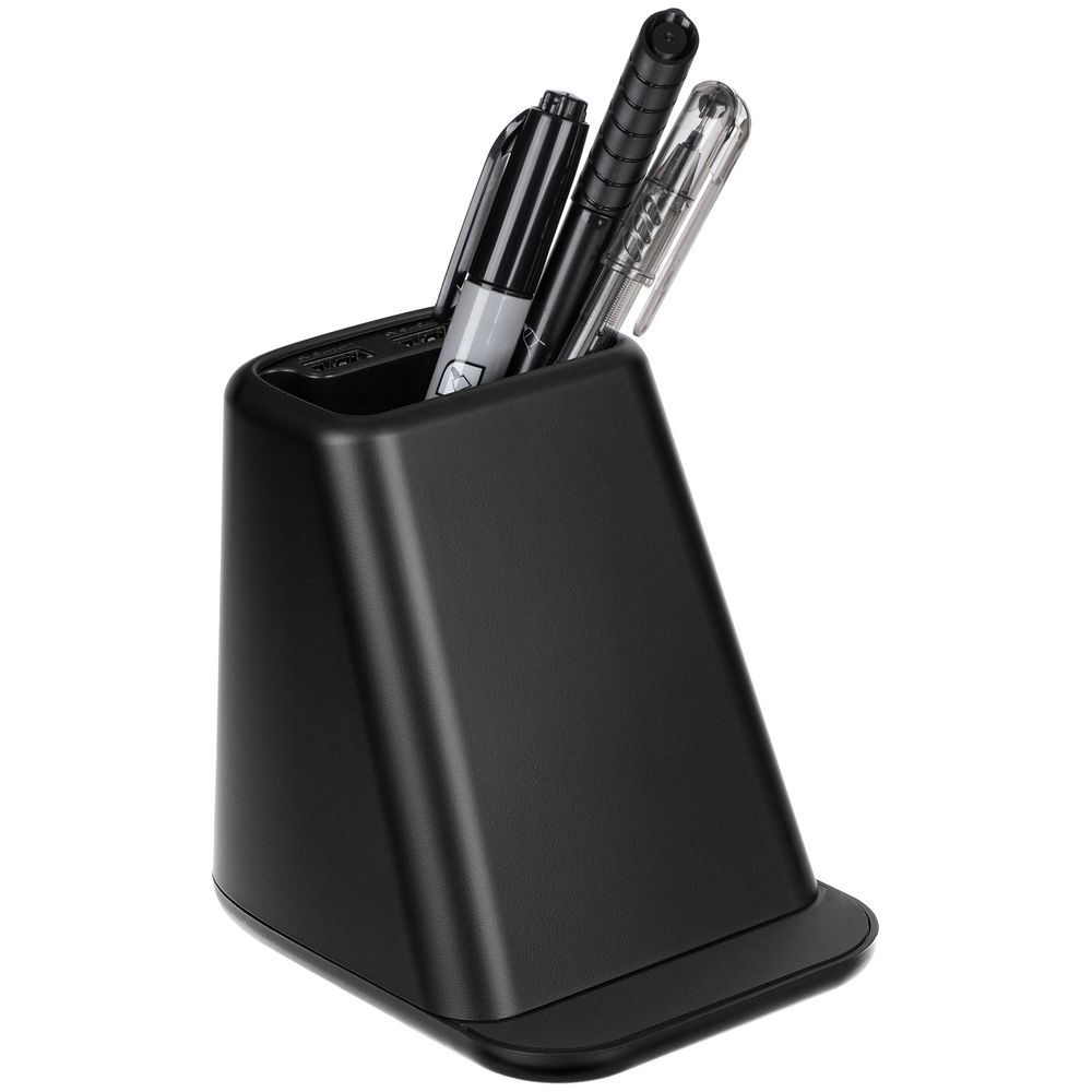 Настольный органайзер с зарядкой, лампой и вентилятором powerTower, черный / Миниатюра WWW (1000)