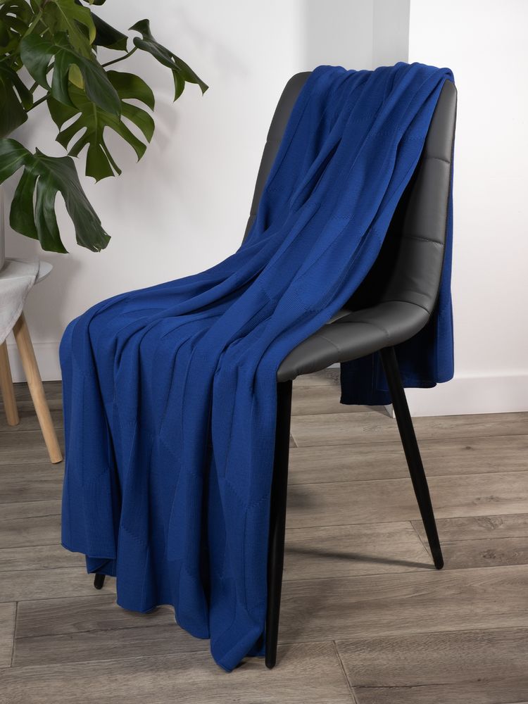 Плед Rombus, синий (василек) / Миниатюра WWW (1000)