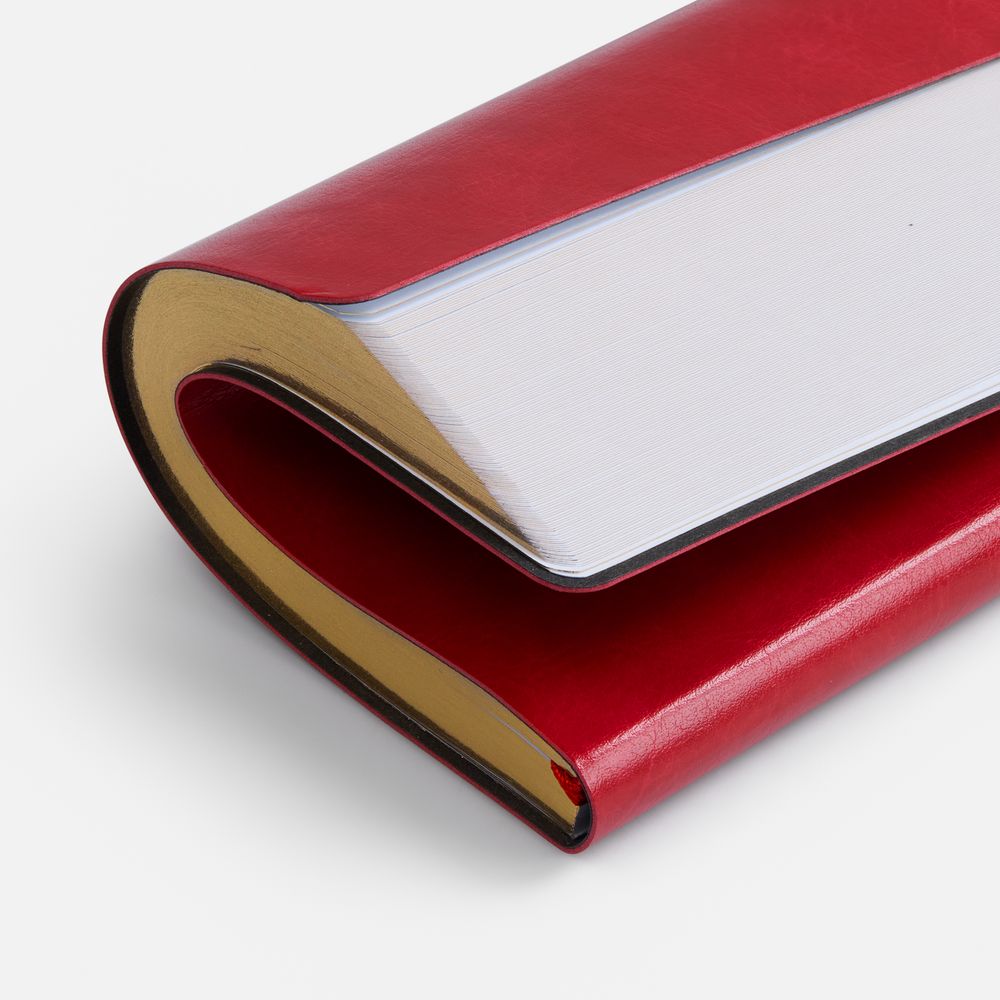 Ежедневник Nebraska Flex, недатированный, красный с золотистым / Миниатюра WWW (1000)