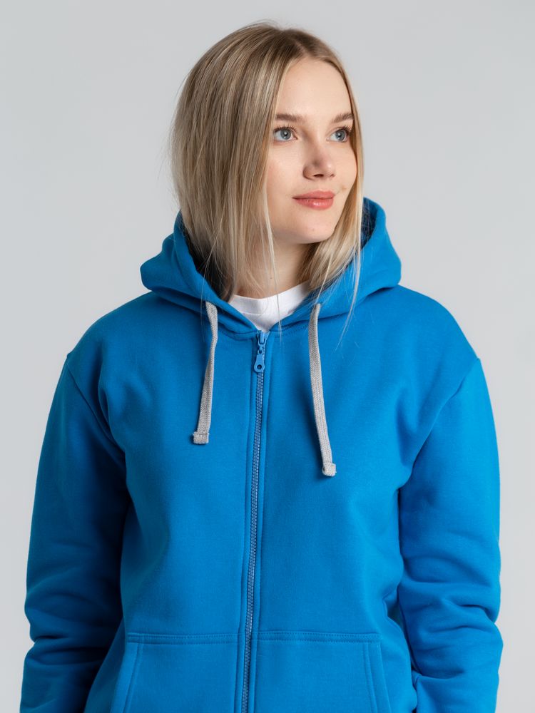 Толстовка с капюшоном на молнии Unit Siverga Heavy, бирюзовая / Миниатюра WWW (1000)