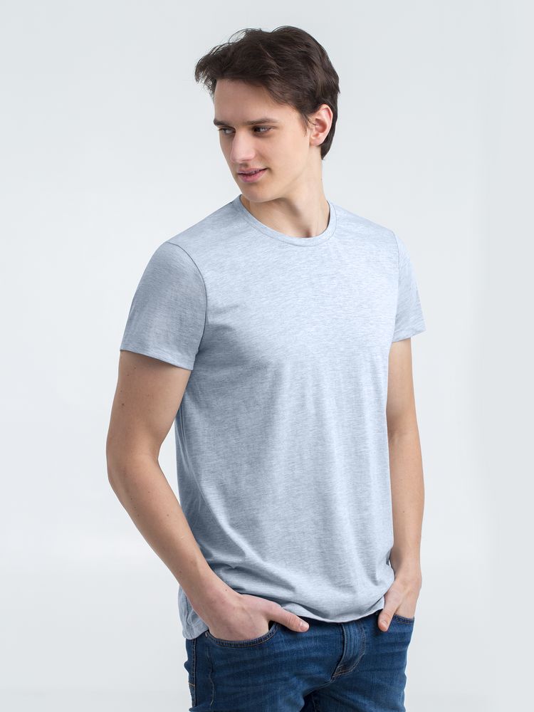 Футболка мужская Regent Fit 150, голубой меланж / Миниатюра WWW (1000)