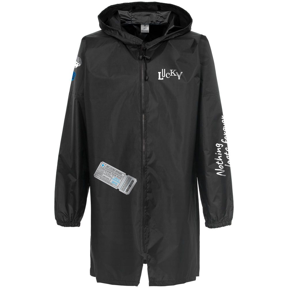 Дождевик Rainman Zip, черный / Миниатюра нанесения (1000)