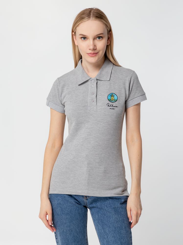 Рубашка поло женская Virma Premium Lady, серый меланж / Миниатюра WWW (1000)