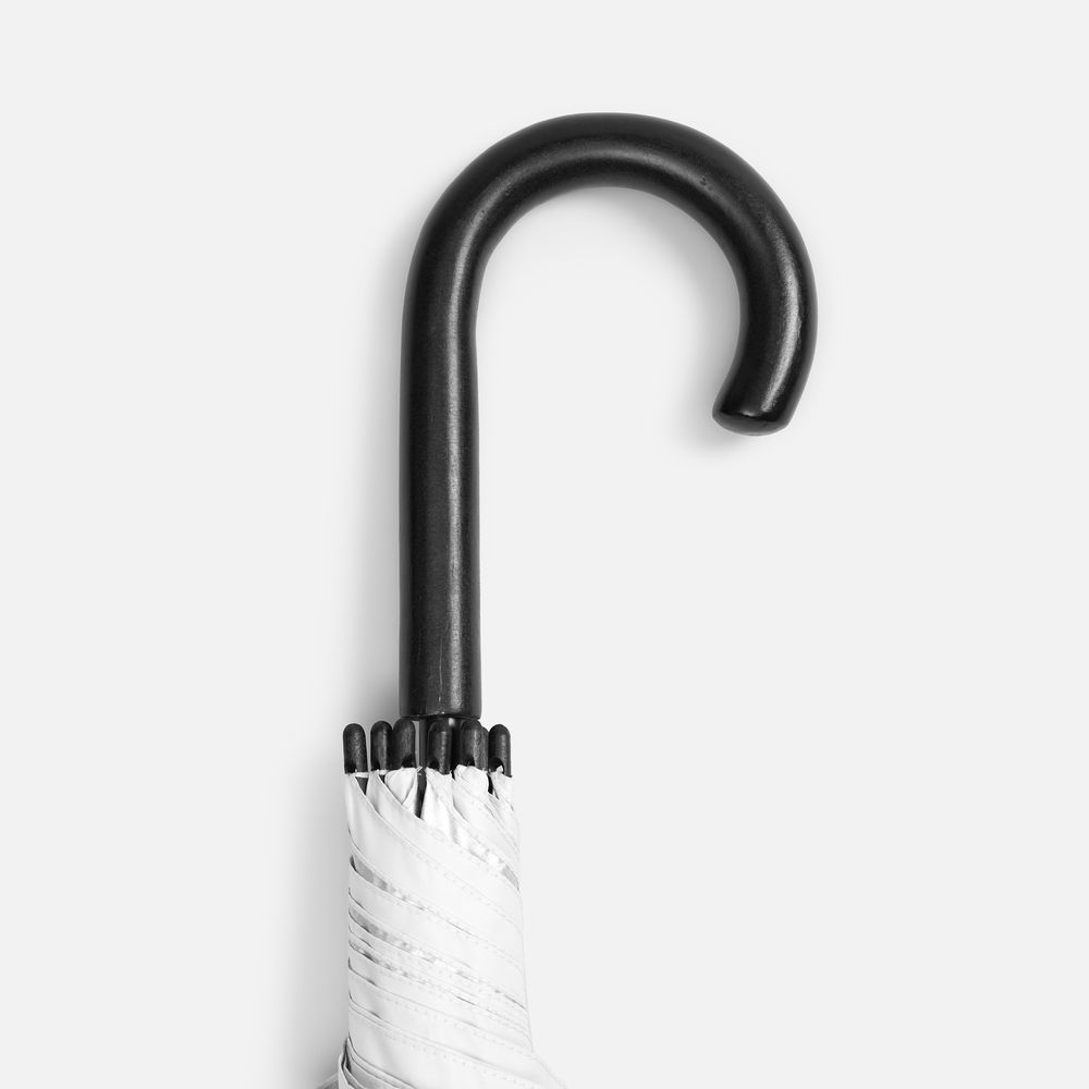 Зонт-трость Standard, серебристый / Миниатюра WWW (1000)