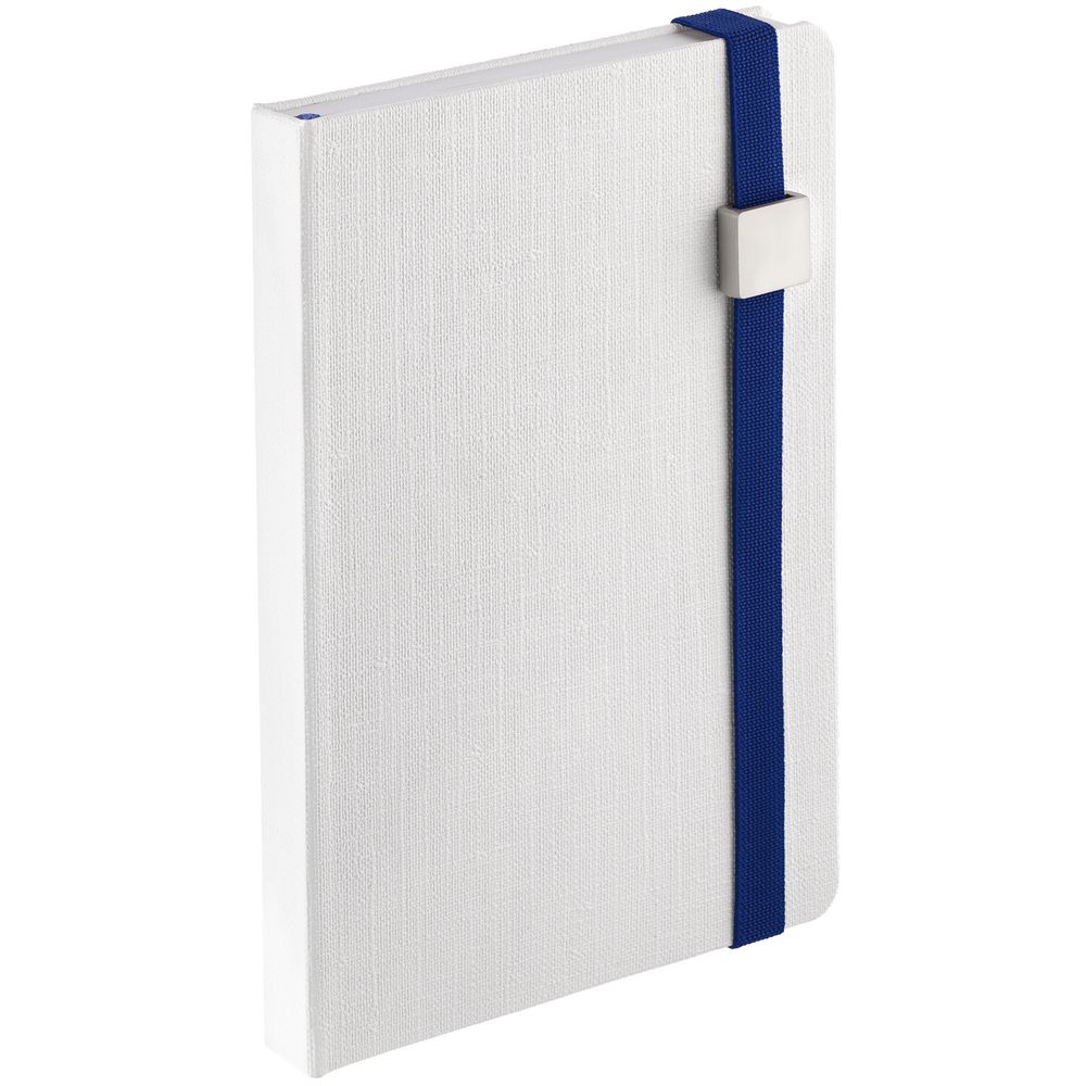 Блокнот Tex Metal, недатированный, белый с синим / Миниатюра WWW (1000)