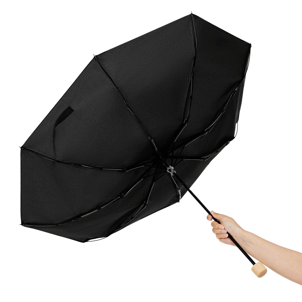 Зонт складной Nature Mini, черный / Миниатюра WWW (1000)