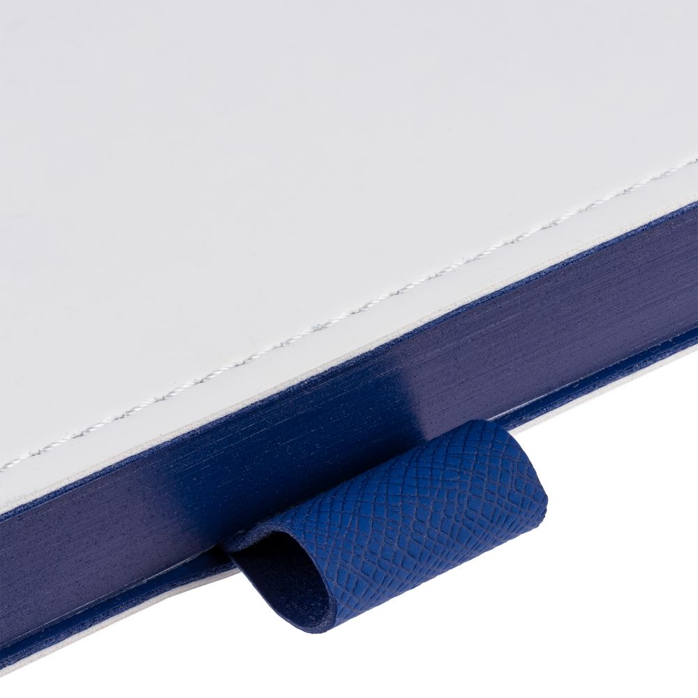 Ежедневник White Shall, недатированный, белый с синим / Миниатюра WWW (1000)