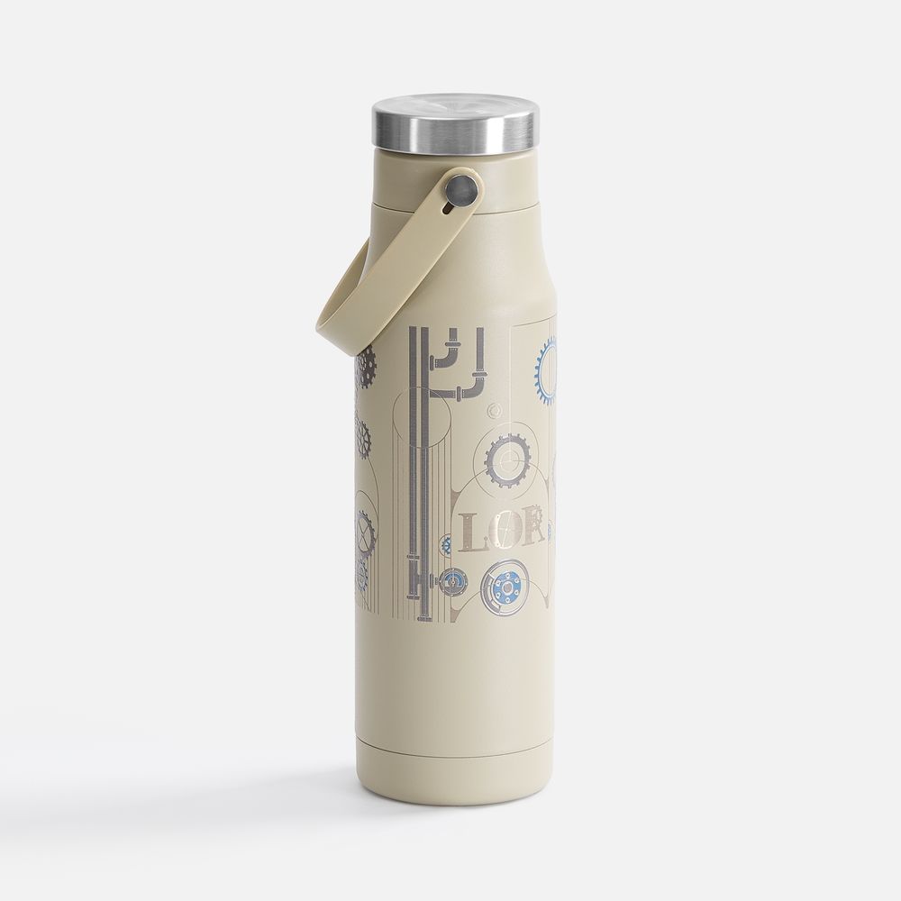 Термобутылка Tateyama, серо-бежевая / Миниатюра нанесения (1000)