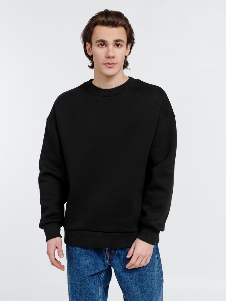 Свитшот оверсайз унисекс True Self, черный / Миниатюра WWW (1000)