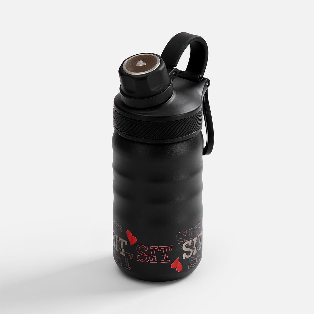 Термобутылка Fujisan 2.0 без логотипа, черная / Миниатюра нанесения (1000)